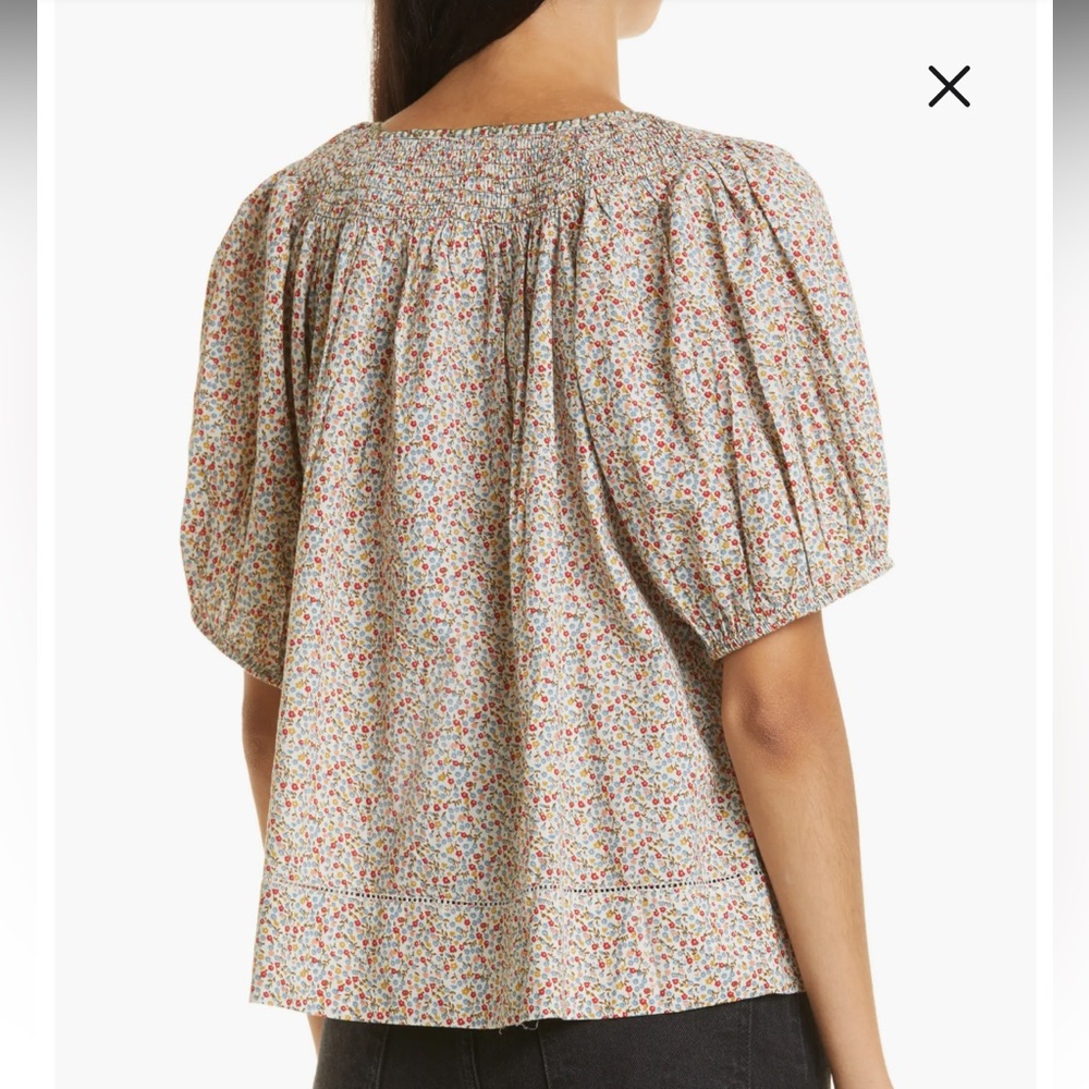 THE GREAT. The Honey Floral Cotton Blouse - Picture 2 of 6